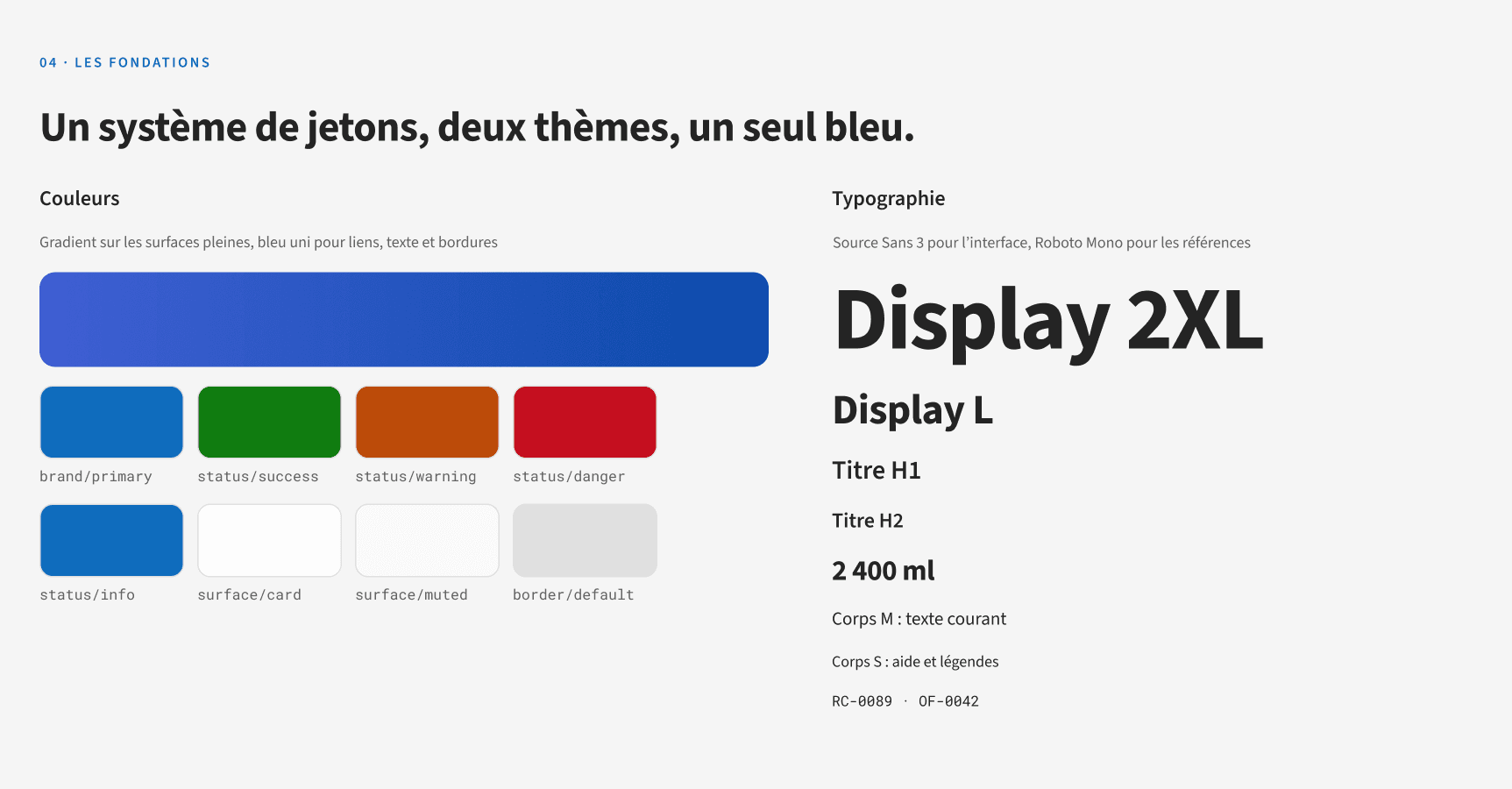 Fondations du Design System Perfect : couleurs et typographie